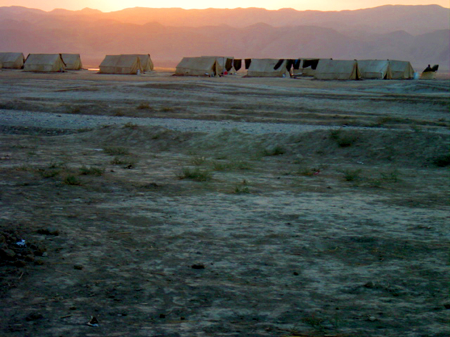 Northern Alliance Camp at Sunset